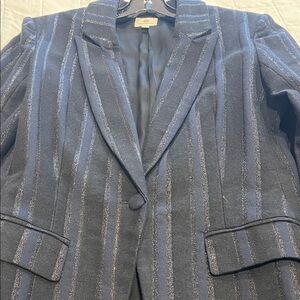 AG Keats tailored blazer in gunmetal metallic